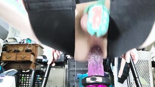 Juggling on it like a trampoline