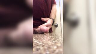 Inhaling up my cum shot from the countertop I just pulverized