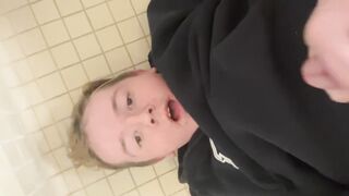 Sissy fellow gobbles his own jizz