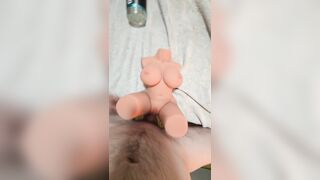 Drilling my romp dame and painting it with my jizm