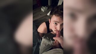 Kyle makes Kaleb gulp a phat geyser