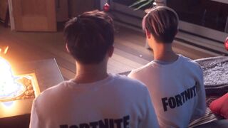 Japanese hubbies duo ravage outdoors by the campfire