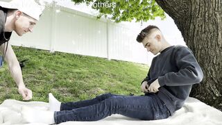 Step Stepbro Inhales Him Off in the Backyard Til He Splatters