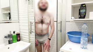 Total bladder and kept gulping water! Urinating myself after lengthy desperate fight! Urinate got all over me with douche in the accomplish!