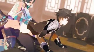 Xiao x Zhongli Genshin Influence Anime porn Yaoi Toon
