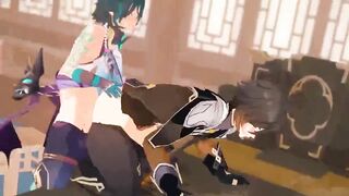 Xiao x Zhongli Genshin Influence Anime porn Yaoi Toon