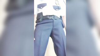 PolicíaUniform 7 Full salute y Cum shot Cop fetish Policia Uniforme Vid Homosexual Policia Porn