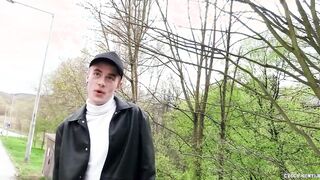 BIGSTR - Super-naughty Waiter Can’t Reject Rapid Money As He Flaunts His Pink cigar For The Camera With No Dishonor