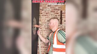 Gloryhole group sex Internal cumshot, Big strung up large penises unload fountains inwards Ginger tradesman on the construction website