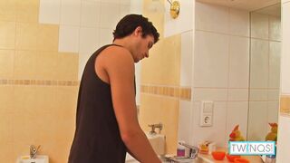 Youngster Joshua Milks His Rock hard Knob In The Shower To Jizz!
