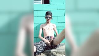 Thin, milky Mexican Maloka stud fapping on the sidewalk outside – Oliver Thadeu