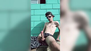 Thin, milky Mexican Maloka stud fapping on the sidewalk outside – Oliver Thadeu