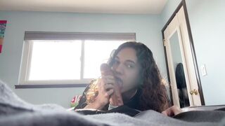 POINT OF VIEW: youngster beau wakes up wild and romps you in the morning