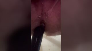 Immense fake penis on my bum