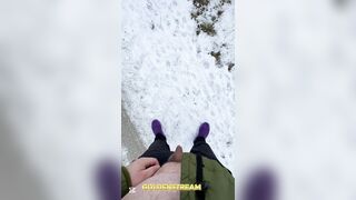 Teenage Peeing in Snow -three°