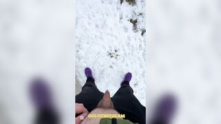 Teenage Peeing in Snow -three°