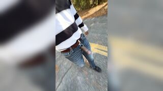 Headed down the street