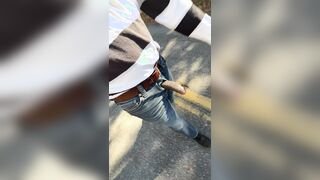 Headed down the street