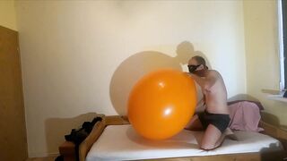 Railing and porking a hefty orange Balloon