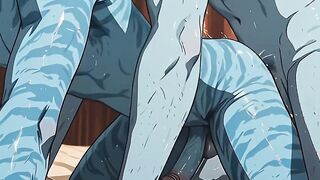 Avatar Navi Buttfuck Romp sequence and Blow-job