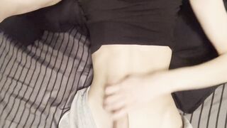 ultra-kinky femboy displays himself and fap off