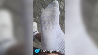 What would you do if you witnessed me displaying my stinkin socks to the world?