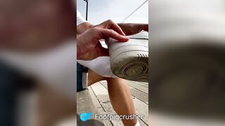 What would you do if you witnessed me displaying my stinkin socks to the world?