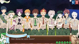 Game: Camp of Mates, path two, scene 71 - Calming by the campfire Russian voiceover