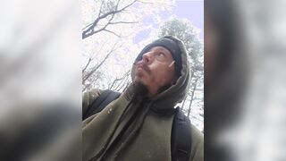 Cruising in the snowy forest