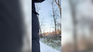 Ambling outside with my jizz-shotgun out