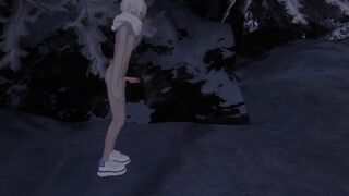 Anime porn men liking exhibitionism outdoors in the cold English subtitles