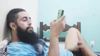 Jacking My Pierced Hard-on