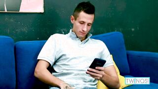 Dark-haired Sweetie Thomas T Drains And Frigs His Bum!