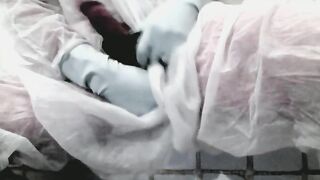 Nuclear flow jism hooded leather femboy in shower