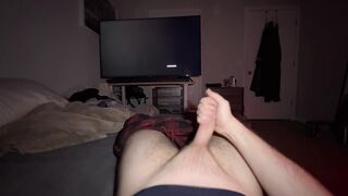 Solo masculine draining meaty schlong and sloppy conversing *noisy screaming and muddy jizz shot*