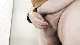 Ample Granddad Peeing and Jacking at Walmart