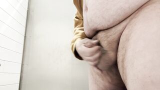 Ample Granddad Peeing and Jacking at Walmart