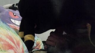 Umbreon Femboy inhales pony fake penis