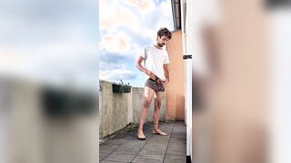 Got Rock hard during Outdoor Pee