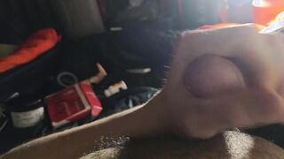 Rock-rock-hard good-sized manhood wanked in panty