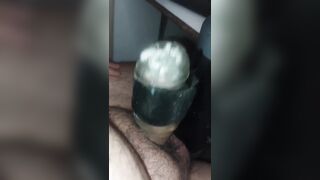 NOISELESS EJACULATION CONTEST! Did I succeed? Post-climax in muffle.