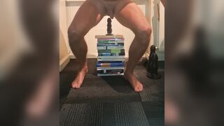 Twunk railing faux-cock and going knuckle deep faux-cock