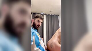 He sits on top of me