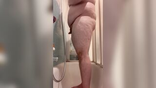 MASSIVE German plays with his gigantic jugs in the Douche