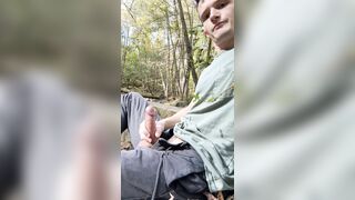 Strung up Twunk Jacks Off on a Hike