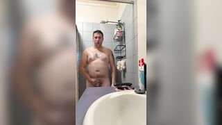 Having a bathroom and wedging electrical toothbrush in my grubby ass