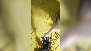 Exploring my machine on a female FIRST-EVER, then I take over. It gets sloppy.