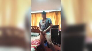 Getting off in an unmade sofa