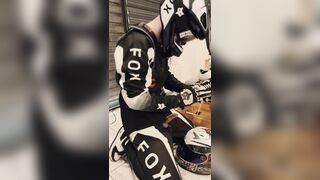 I bang my helmet, it would be astounding if there was a head in it.