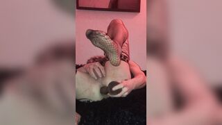 MadameD small emo femboy smashing his twat with a large plaything